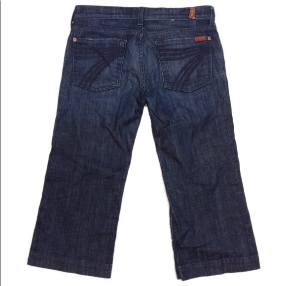 7 For All Mankind Denim - 7 FAMK Dojo Wide Leg Trouser crops